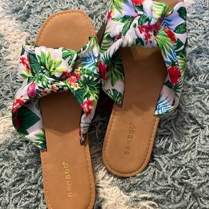 Tropical Print Sandals